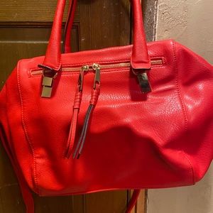 Red hand bag